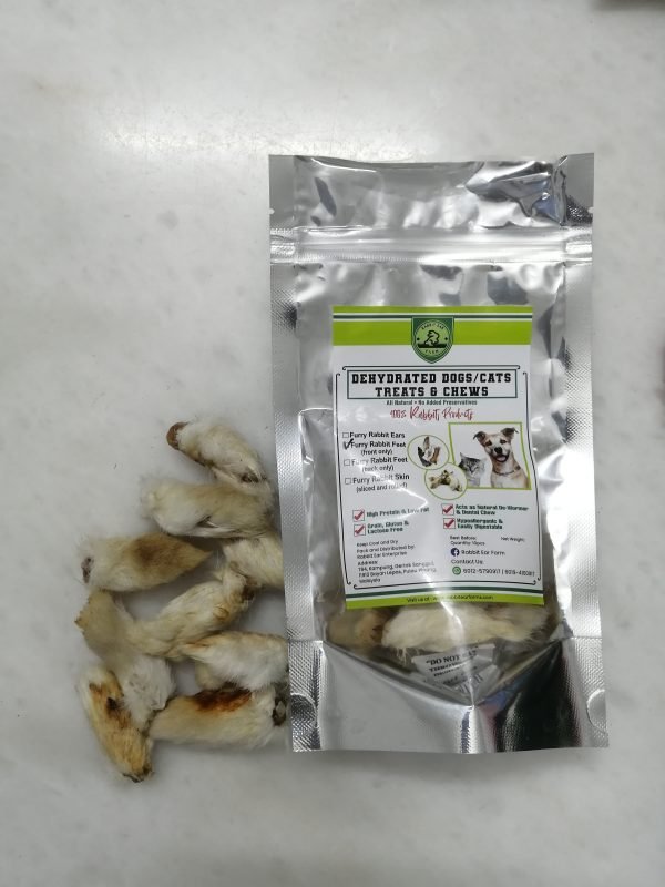Dehydrated Rabbit Feet -front Feet, For Healthy dog treats