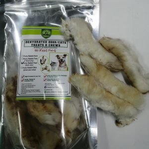 Dehydrated Furry Rabbit Feet For Dogs and cats Treats and Chews.