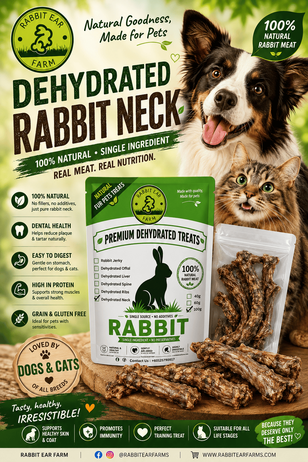 Dehydrated Rabbit Neck