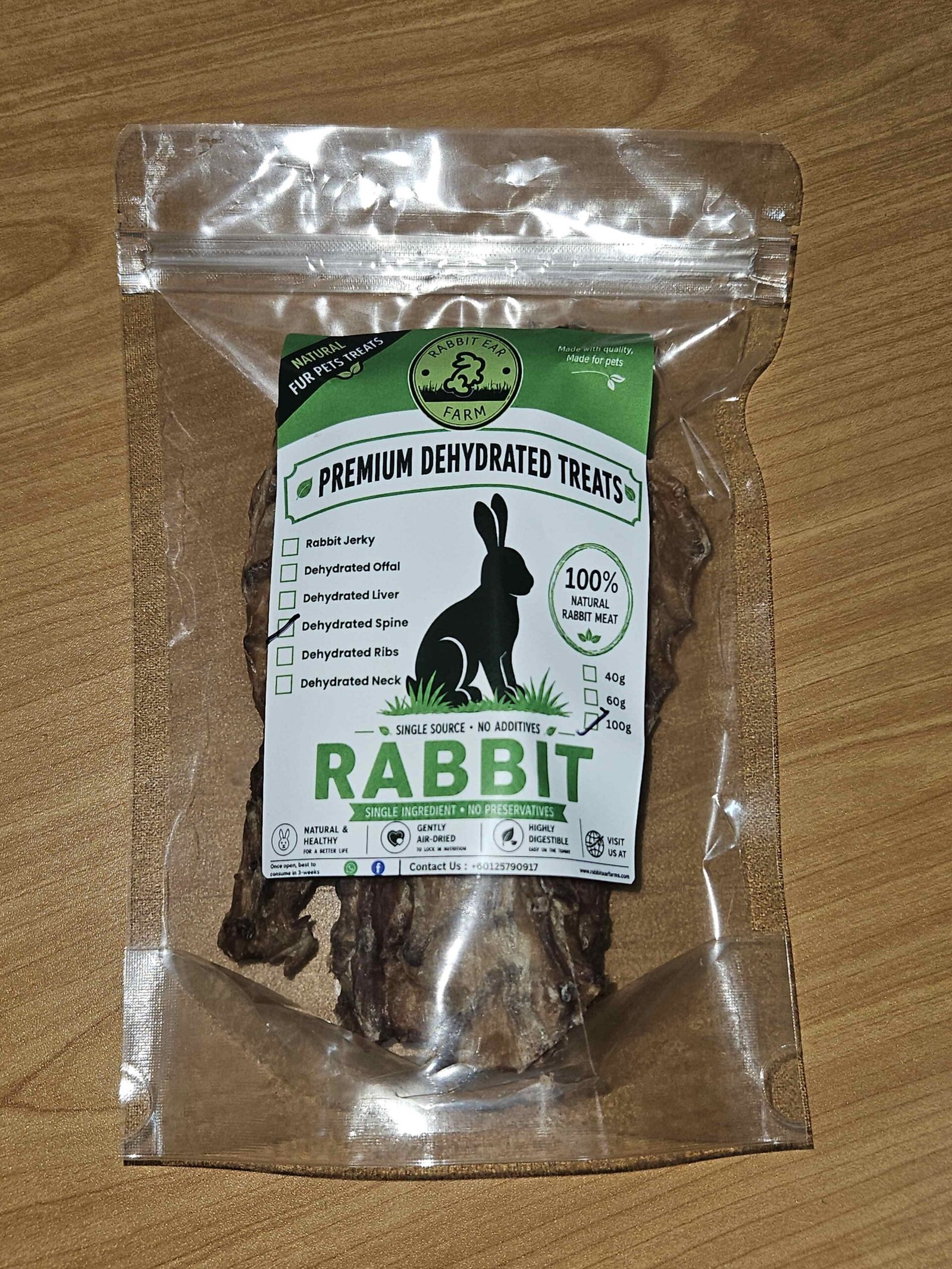 Premium Dehydrated Rabbit Spine for Dogs & Cats | 100% Natural Rabbit Treat - Image 2